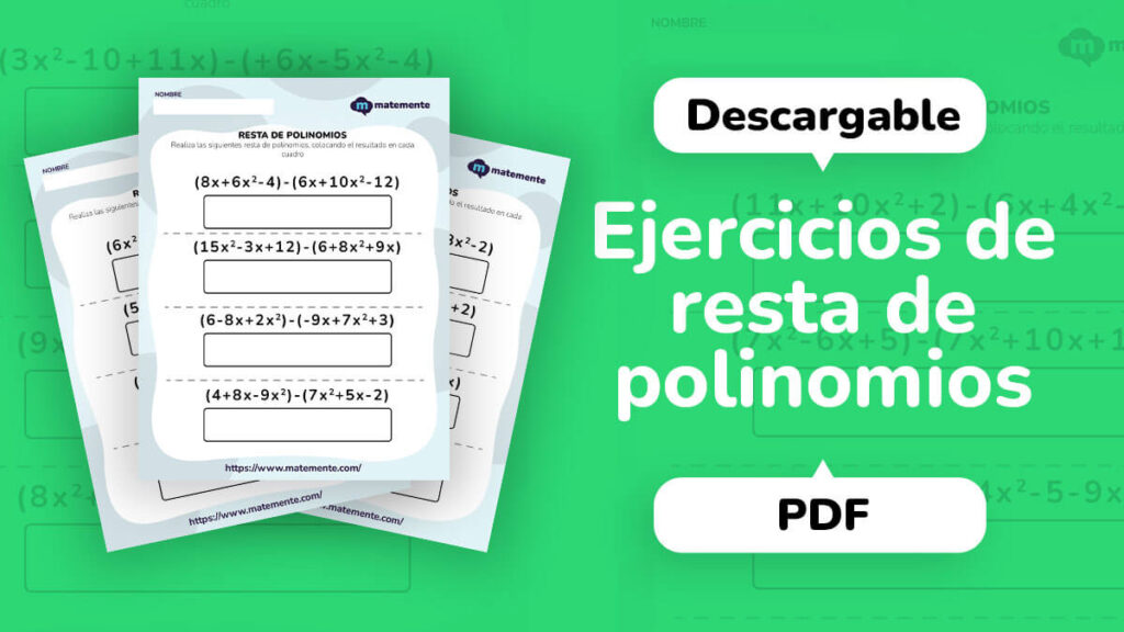 Ejercicios De Resta De Polinomios Para Imprimir En Pdf Porn Sex