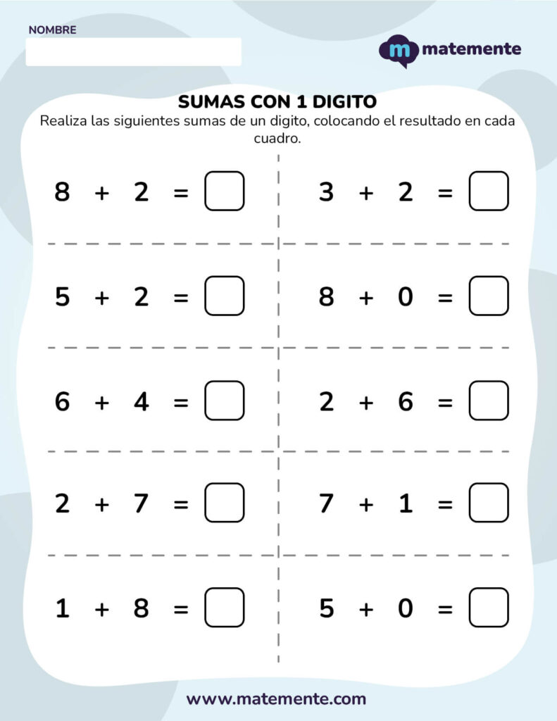 Sumas Primer Grado