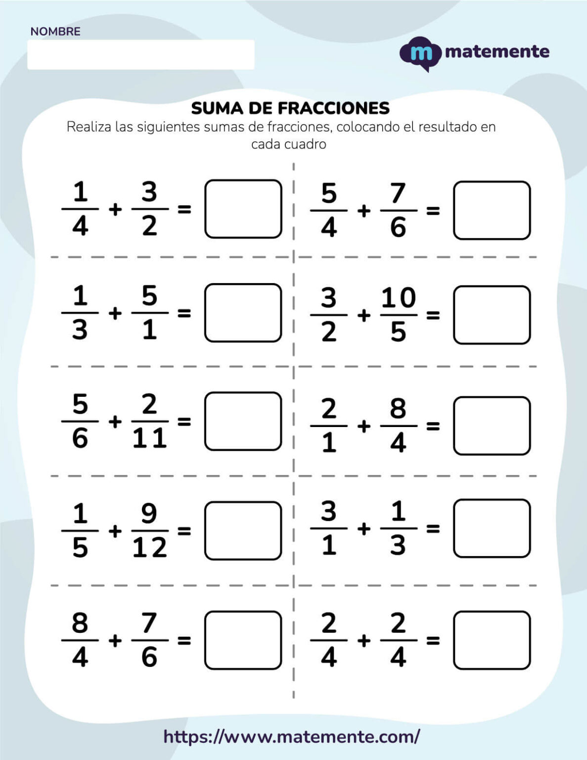 Ficha Para Imprimir Suma De Fracciones P Gina Topworksheets Sexiz Pix