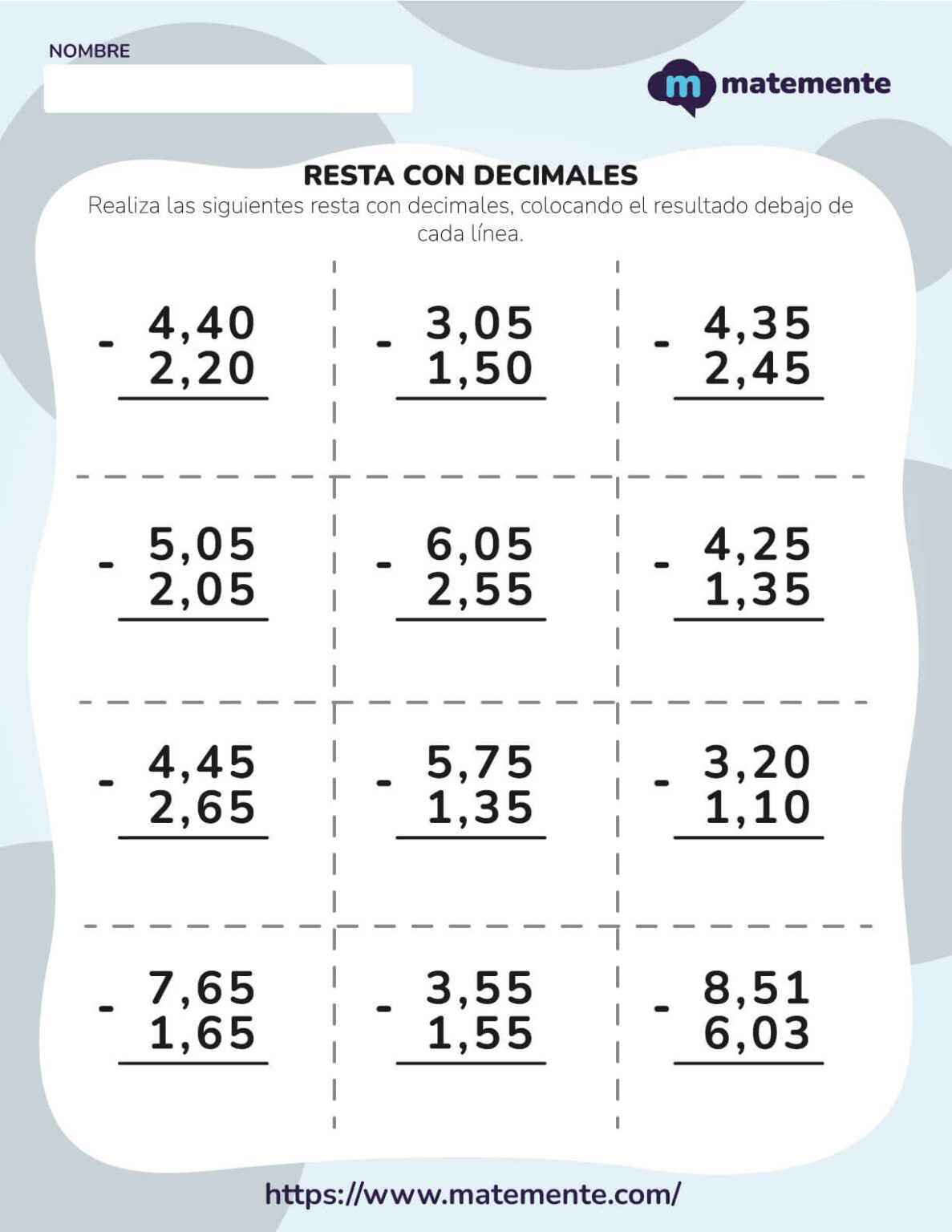 Ejercicios De Sumas Y Restas Decimales - Image to u